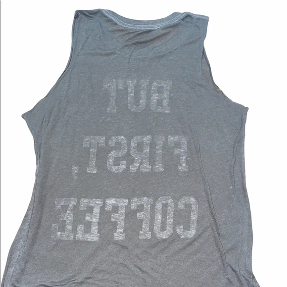Fifth Sun xsmall But First Coffee burnout tank - Picture 2 of 3